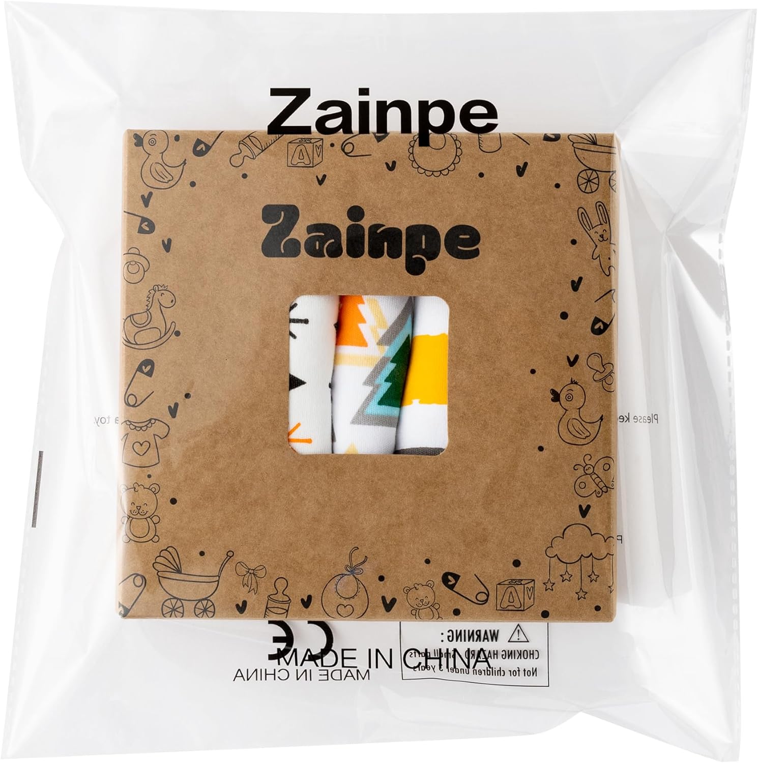 Zainpe 5Pcs Baby Bandana Cotton Drool Bibs Soft Absorbent Infant Bibs Saliva Towels - Image 7